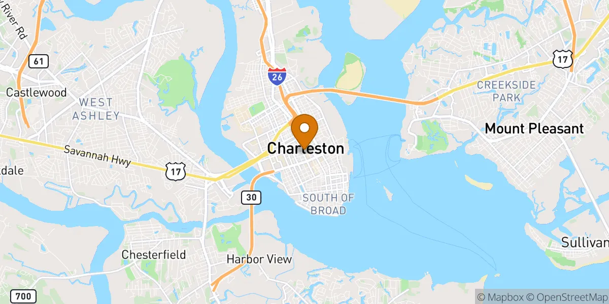 Radcliffborough neighborhood map in Charleston, SC